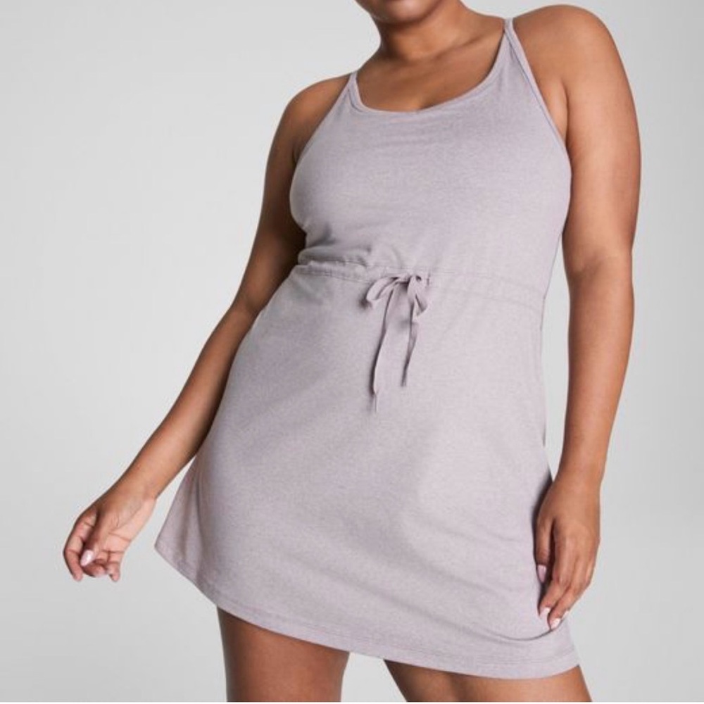 SPANX Lilac Sleeveless Mini Dress with Drawstring
